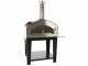 Rossofuoco Nonna Luisa - Outdoor Wood-Fired Oven with Trolley - Black