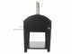 Rossofuoco Nonna Luisa - Outdoor Wood-Fired Oven with Trolley - Black