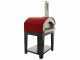 Rossofuoco Campagnolo - Outdoor Wood-Fired Oven with Trolley - Red