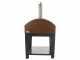 Rossofuoco Benni - Outdoor Wood-Fired Oven with Trolley - Brown