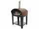 Rossofuoco Benni - Outdoor Wood-Fired Oven with Trolley - Brown