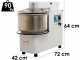 EuroMech ETR 20 2v - Tiltable Spiral Dough Mixer - 18 Kg Capacity - Dual Speed and Three-Phase