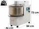 EuroMech ETR 30 2v - Tiltable Spiral Dough Mixer - 25 Kg Capacity - Dual Speed and Three-Phase