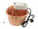 Novital - Hammered Electric Copper Pot for Polenta with Flat Base 7,3L - 4W