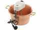 Novital - Hammered Electric Copper Pot for Polenta with Flat Base 4,7L - 4W