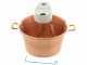 Novital - Hammered Electric Copper Pot for Polenta with Flat Base 4,7L - 4W