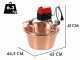 NuovaFac Automatica induction Cooker - Hammered Copper Electric Pot - 14L - 30W