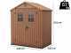 Keter Darwin Brown - Garden Shed - with Front Windows - 190x122x221 cm