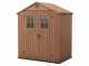 Keter Darwin Brown - Garden Shed - with Front Windows - 190x122x221 cm