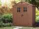 Keter Darwin Brown - Garden Shed - with Front Windows - 190x122x221 cm