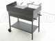 Cruccolini Party Charcoal and Wood-fired Barbecue in Heavy-duty Sheet Metal with Double Grid