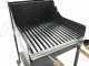 Cruccolini Fuocone Inox 50x50 Wood-fired Barbecue in Heavy-duty Sheet Metal with Stainless Steel Grid