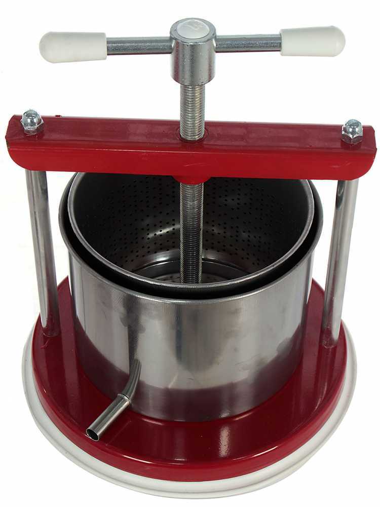 Large Professional Galvanized Vegetable / Fruit Press 8 - 5 Litre  Torchietto - Made in Italy for Pressing Fruits & Vegetables