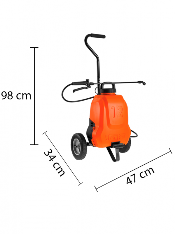 Stocker Battery-Powered Electric Backpack/Trolley Sprayer Pump with Lithium Battery and 12 L Tank