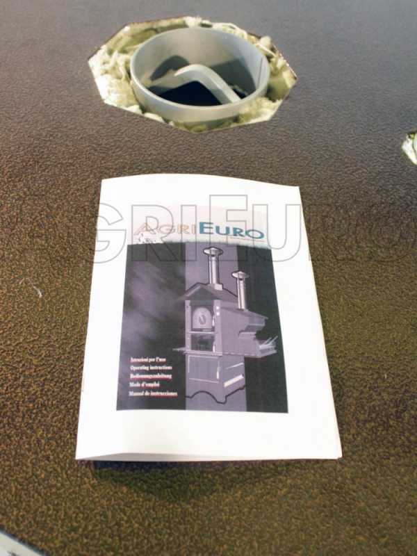 AgriEuro Medius 60 Deluxe EXT Inox Outdoor Steel Wood-fired Oven - copper enameling