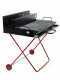 100 cm Wood-fired Barbecue with 98x48 Stainless Steel Grid and V Grooves for Grease Recovery - Foldable and Portable