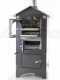 AgriEuro Medius 80 EXT Inox Outdoor Steel Wood-fired Oven - ventilated, roof and inox panels