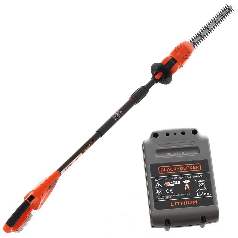 Black and decker best sale hedge trimmer 18v battery