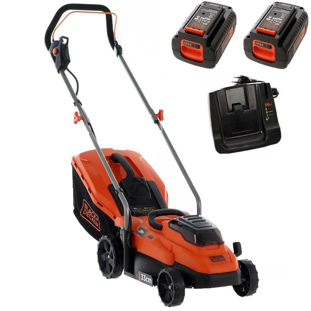 Black Decker BCMW3336L2 QW Battery powered Electric Lawn Mower 36 V 2.5 Ah