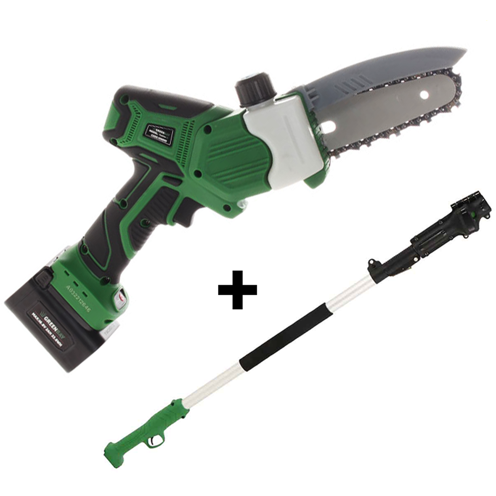 GreenBay TopSaw 5C battery powered pruner on pole best deal on