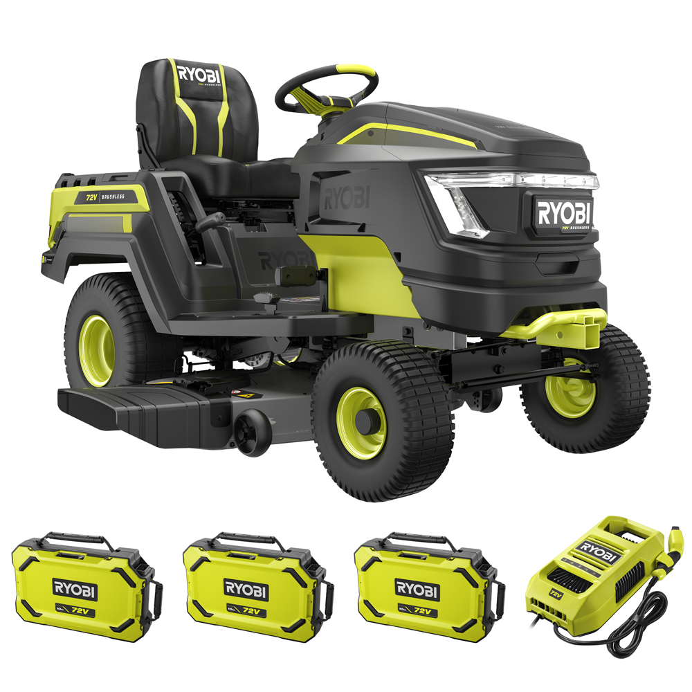 Ryobi lawn mower riding sale