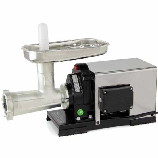 Reber 9500NSP INOX meat grinder - meat mincer - N.22 - 600W heavy-duty induction electric motor