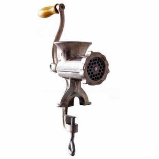 Reber 8681N n&deg;8 Hand crank manual Meat Grinder - Food-safe cast iron meat mincer