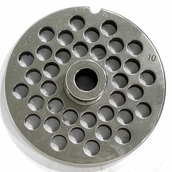 Reber Die Plate model TC 32 - 10 mm holes -  Die Plate for Meat Grinder - Die Plate Diameter 99 mm