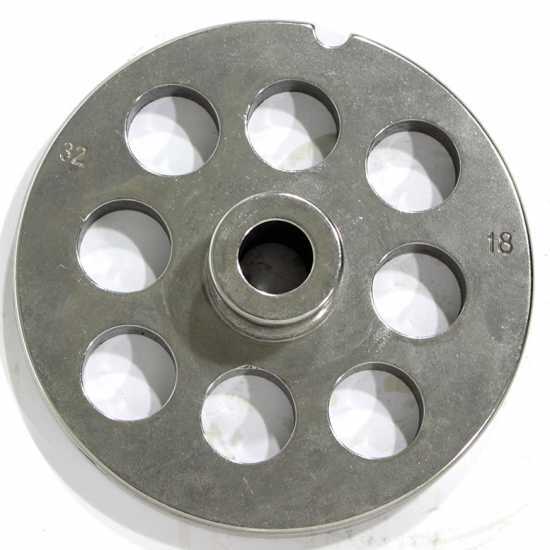 Reber Die Plate model TC 32 - 18 mm holes -  Die Plate for Meat Grinder - Die Plate Diameter 99 mm