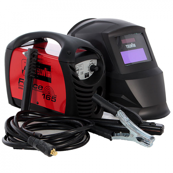 Telwin Force 165 - Inverter Welding Machine (MMA) + Helmet, Direct Current (DC)