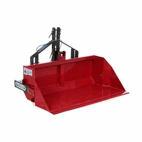 GeoTech 100 cm - Tractor-mounted Rear Loader Bucket - Medium Series - 300 Kg Loading Capacity