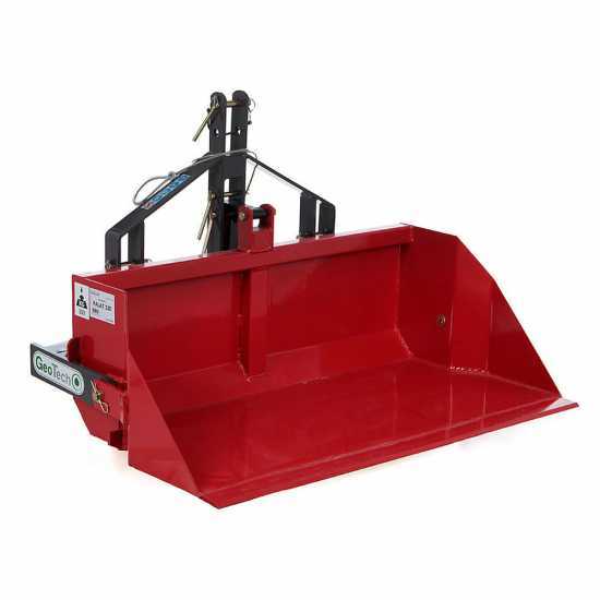 GeoTech 140 cm - Tractor-mounted Rear Loader Bucket - Medium-Heavy Series - 500 Kg Loading Capacity