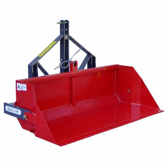 GeoTech 180 cm - Tractor-mounted Rear Loader Bucket - Heavy Series - 700 Kg Loading Capacity