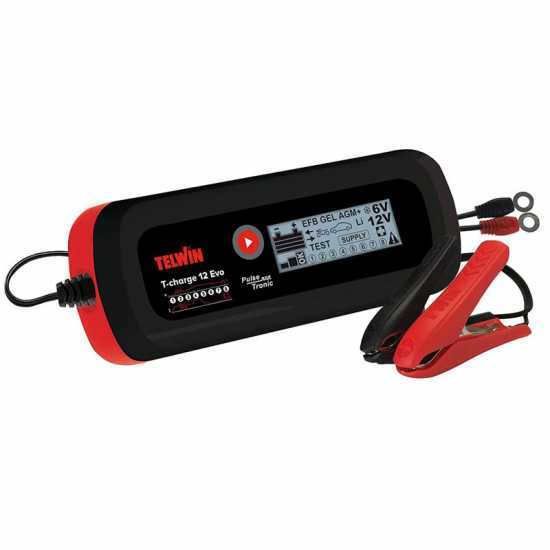 Telwin T-Charge 12 EVO Battery Charger Maintainer Tester - LCD Screen - 6/12V Batteries