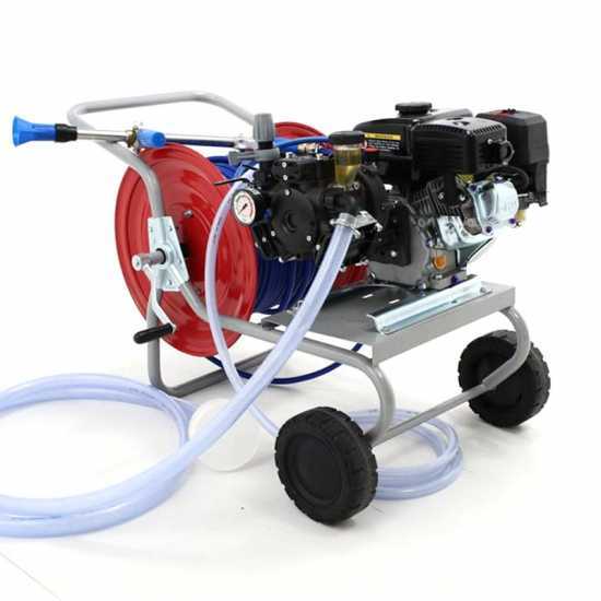 Comet APS 41 Petrol Sprayer Pump with Loncin 5.5 HP Petrol Engine and Trolley