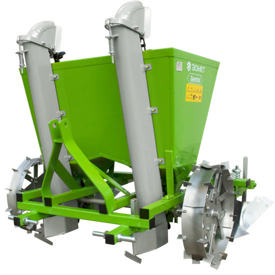 Bomet Gemini - Two-row Potato Planter - Adjustable Metal Wheels