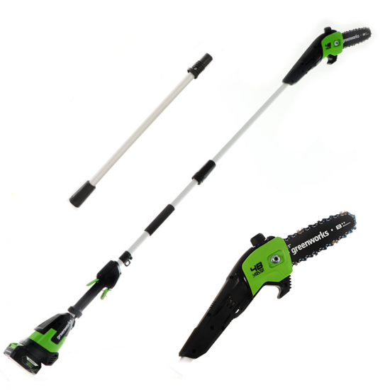 Greenworks G48PS 48V Battery-powered Pruner on Extension Pole - 2Ah Battery