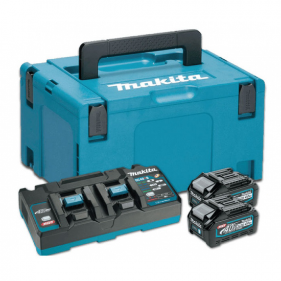 Makita 40V Energy XGT Starter Kit 2 x 4.0 Ah Batteries - Dual Battery Charger