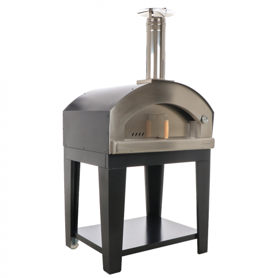 Rossofuoco Nonna Luisa Nero - Outdoor Wood-Fired Oven with Cart