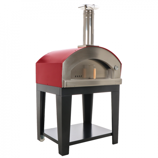 Rossofuoco Campagnolo Rosso - Outdoor Wood-Fired Oven with Cart 