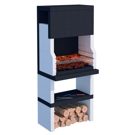 Linea VZ Stoccolma - Wood and Charcoal Masonry Barbecue