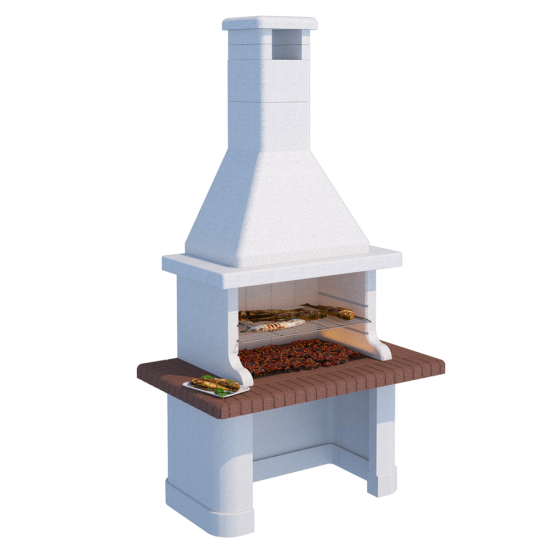 Linea VZ Vulcano - Wood and Charcoal Masonry Barbecue