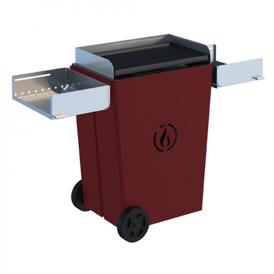 Linea VZ Red Party - Pyrolytic Pellet Barbecue with Wheels