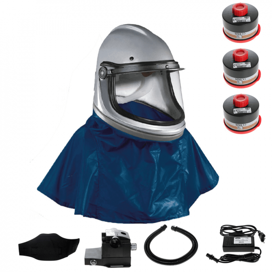 Sprin Protection Agrofilter super Unifed - Ventilated Helmet - with Opening Visor