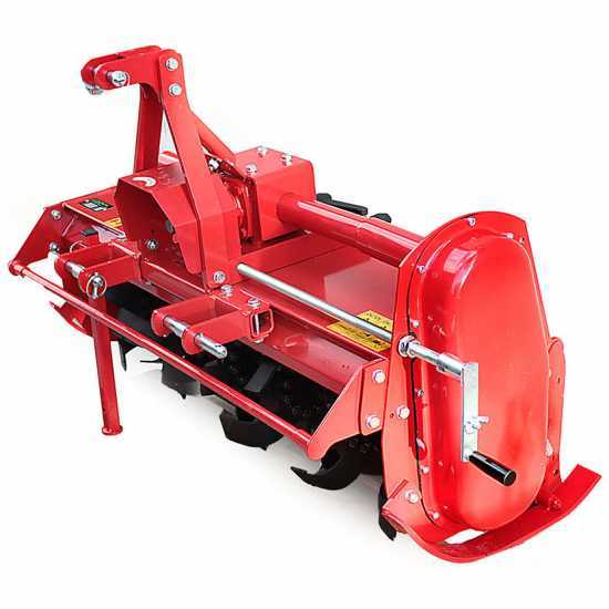 AgriEuro RS 145 Medium size Tractor Rotary Tiller model - manual side shift kit included - Counterclockwise PTO (left-hand rotation)