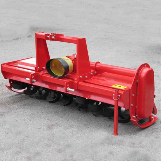 Medium series italian rotary tiller AgriEuro UR 204 + professional Cardan shaft with clutch - Counterclockwise PTO (left-hand rotation)
