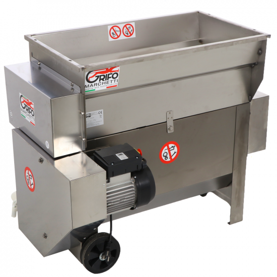 Grifo DVEP20IR - Stainless steel electric destemmer with pump and rollers