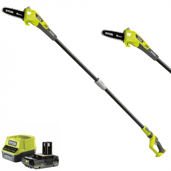 Ryobi RPP182020 - Battery-powered Pruner on Telescopic Pole - 20 cm Bar - 18 V 2 Ah