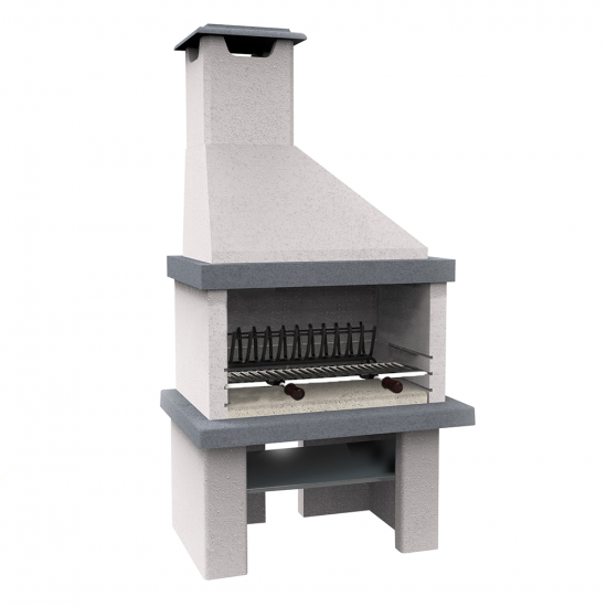 Edilmark Happy - Masonry barbecue with wood and charcoal - Backfire