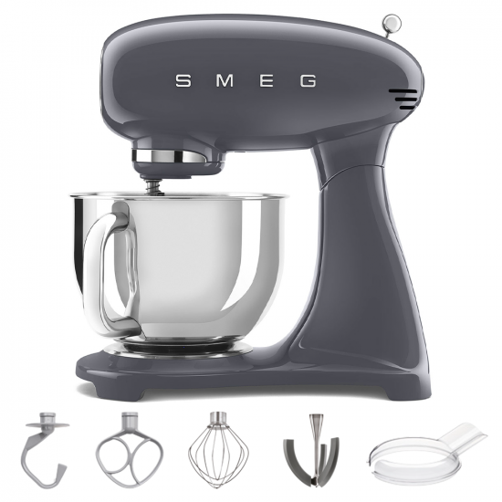 Smeg Full Colour Graphite - Planetary Mixer - 4.8 L Stainless Steel Bowl